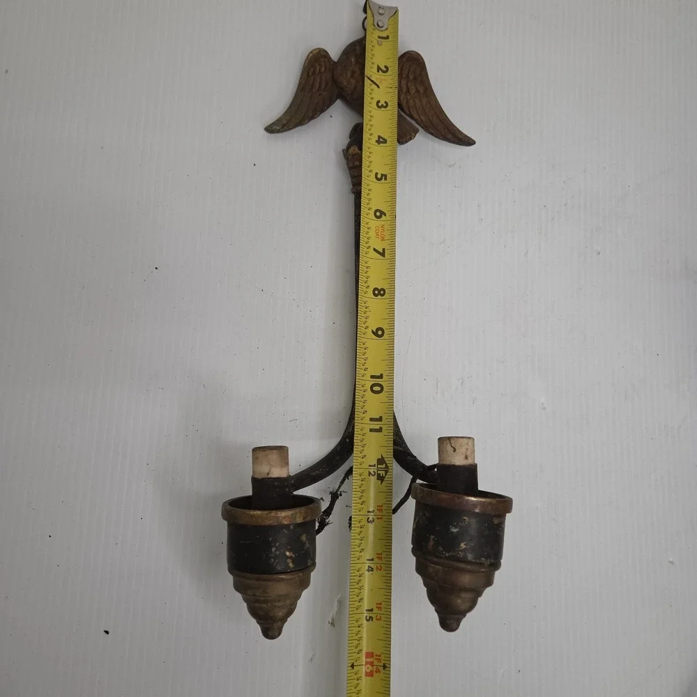 Eagle Wall Sconces Victorian Art Deco Brass Antique Vintage